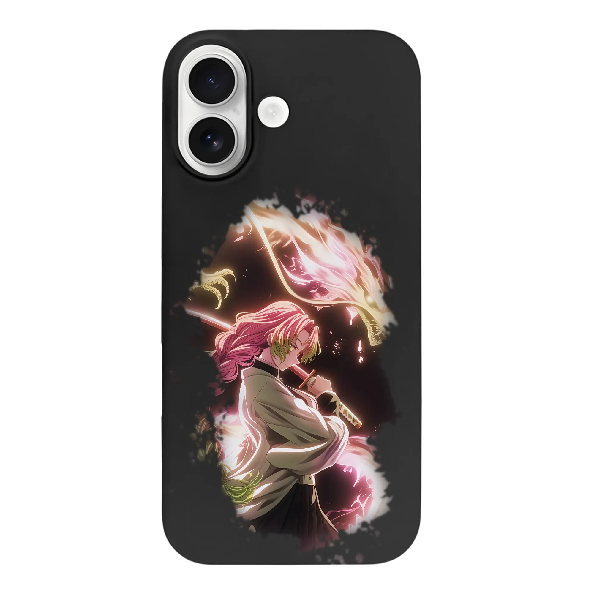 鬼滅の刃 グッズ,甘露寺 蜜璃 - iPhone 17 シリーズ シリコンケース 薄型 耐衝撃 指紋防止 ソフトタッチカバー 精密フィット 傷防止 保護ケース iPhone 17/17 Air/17 Pro/17 Pro Max 対応